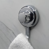 Gancho de Parede para Pendurar Multiuso Cromado com Ventosa - Fácil Instalação - Ela Decora